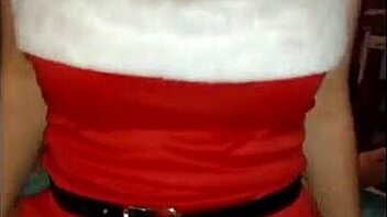 Blonde wife's orgasmic experience with Santa