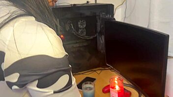 Stepmother's Halloween surprise turns into bedroom pleasure session
