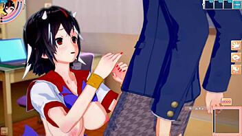 Seductive game with anime girls giving amazing blow jobs and getting fucked hard
