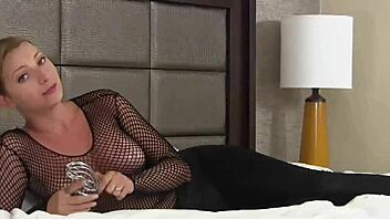 Femdom masturbation and orgasm with chastity device