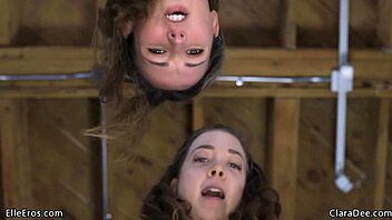 Two beautiful women seduce their roommate for a hot threesome with a pegging spitroast.