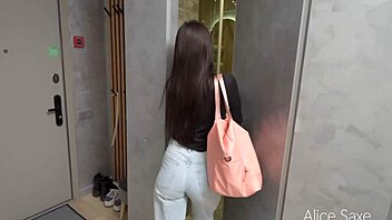 Alice Saxe came for yoga and got a hard cock instead