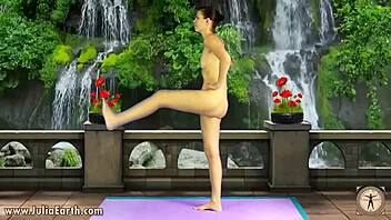 Outdoor workout with Julia V Earth brings new tension